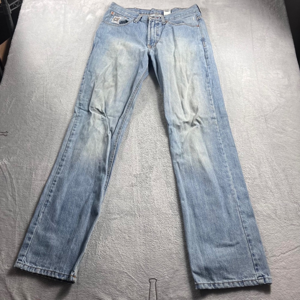 Cinch Mens Light Wash Straight Leg Denim Jeans MB92834012 Blue 32x36